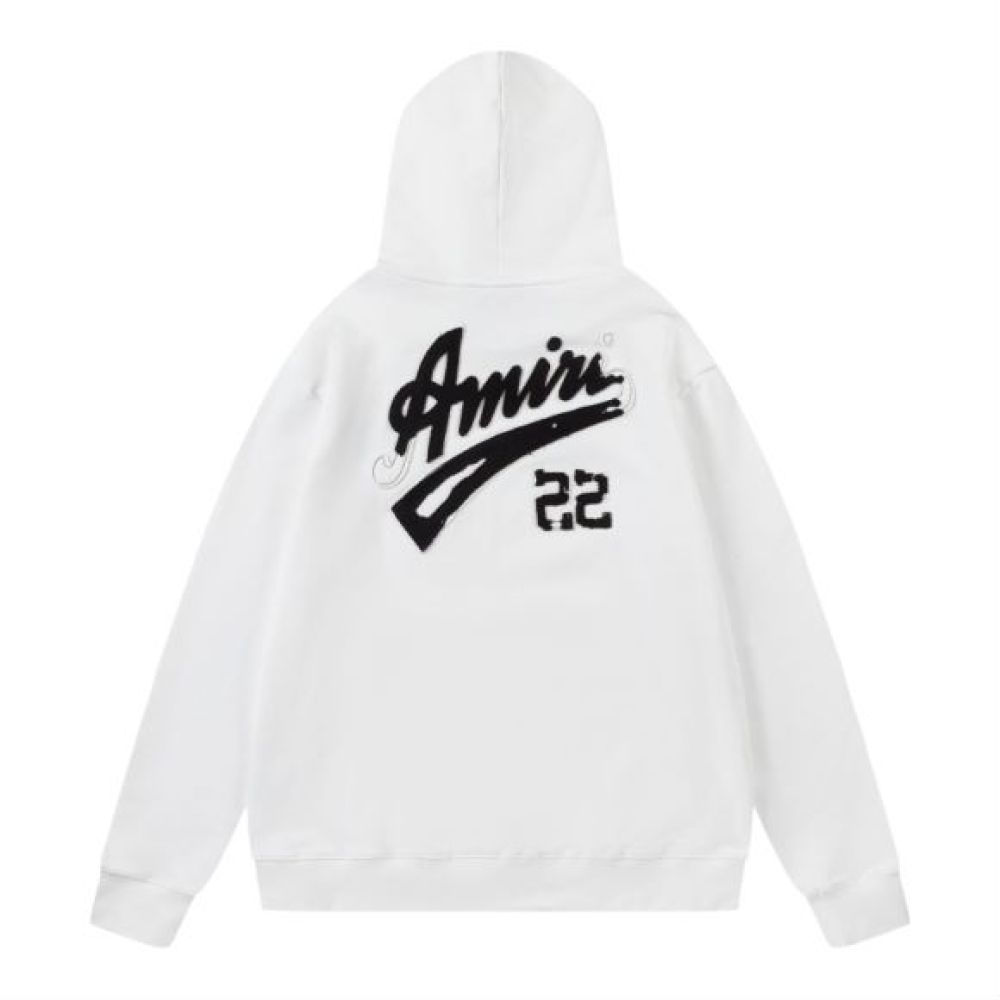 Amiri Hoodie Black and White and Blue, 19st7087
