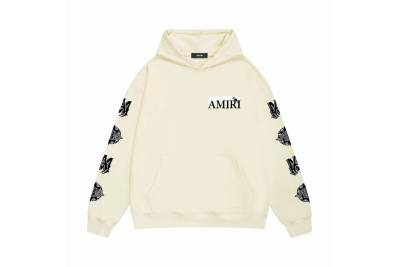  Amiri Hoodie Grey and off white, sytM123 01