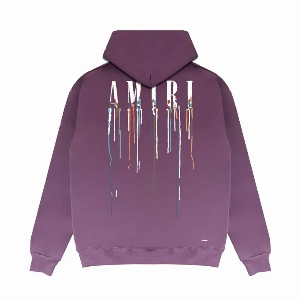 Amiri Hoodie Purple and Yellow, sytM009