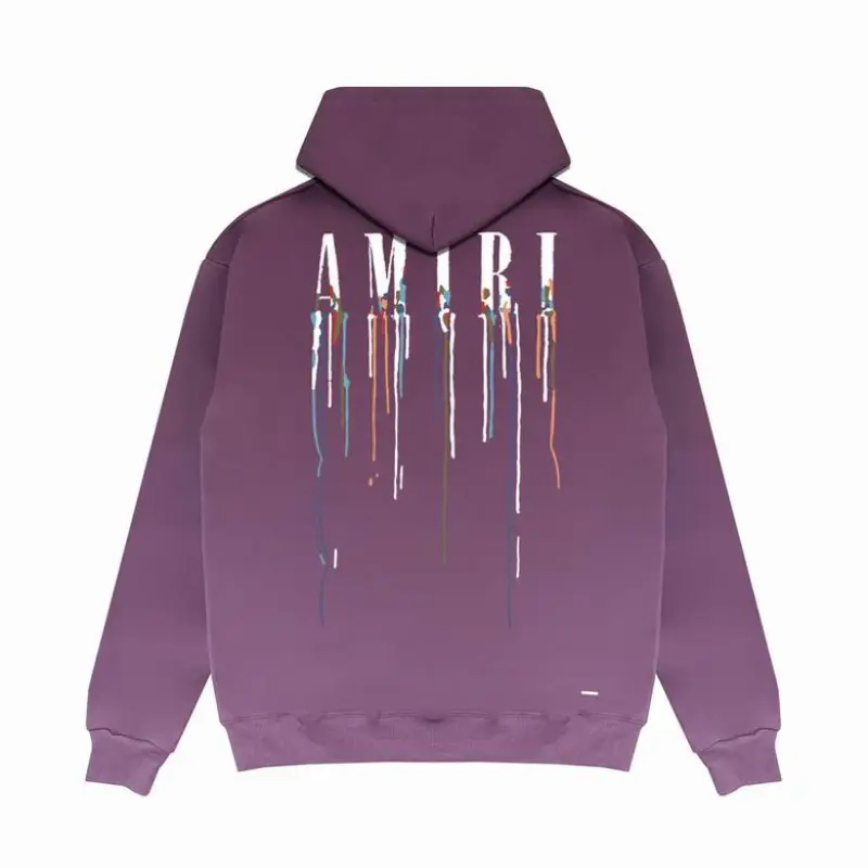 Amiri Hoodie Purple and Yellow, sytM009