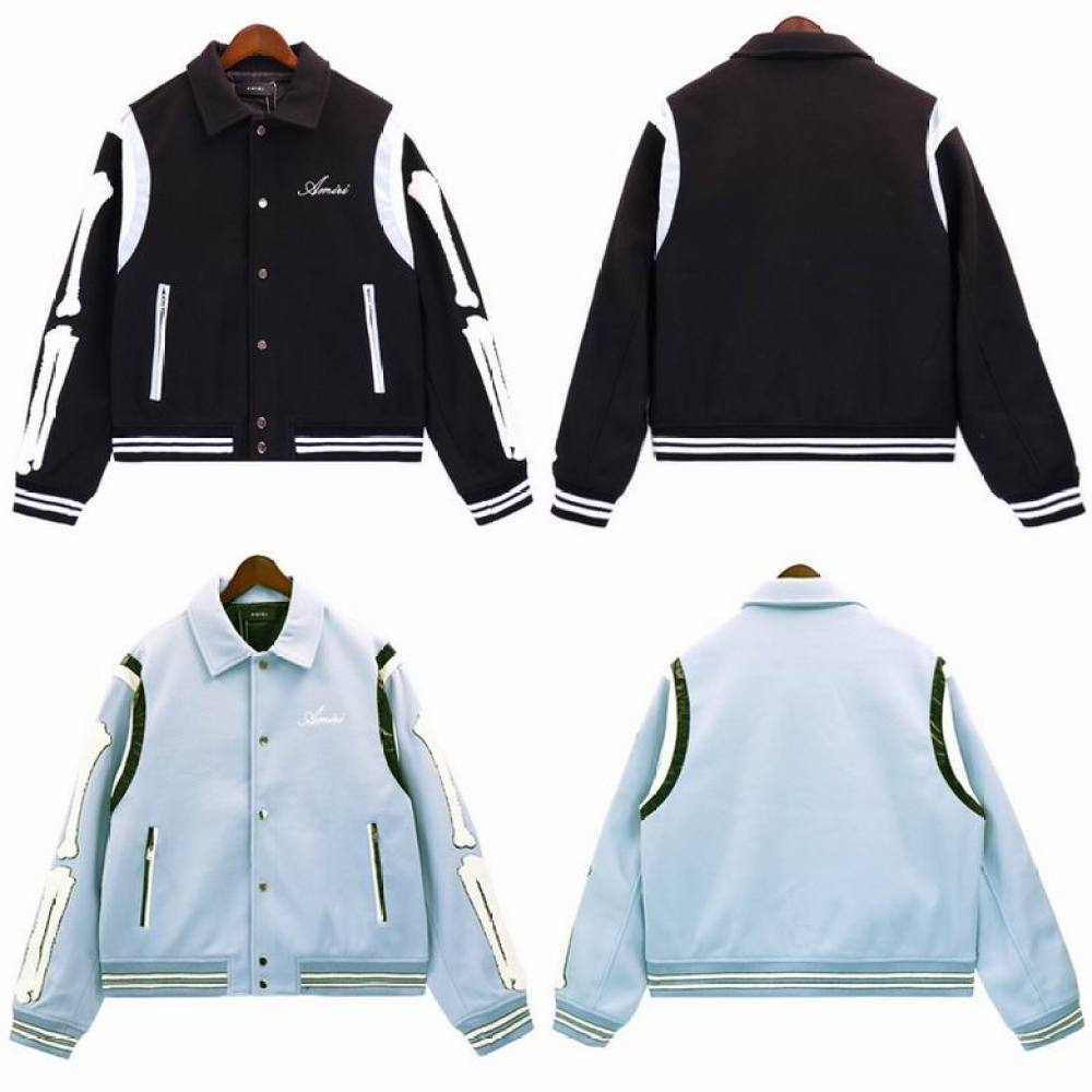 PKGoden Amiri Jacket Black and Sky Blue, brt9037