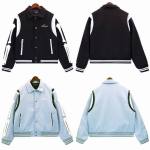 PKGoden Amiri Jacket Black and Sky Blue, brt9037