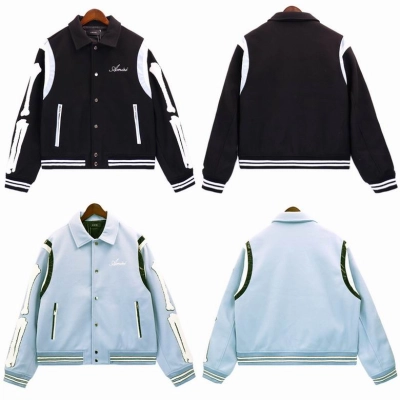 Amiri Jacket Black and Sky Blue, brt9037 01