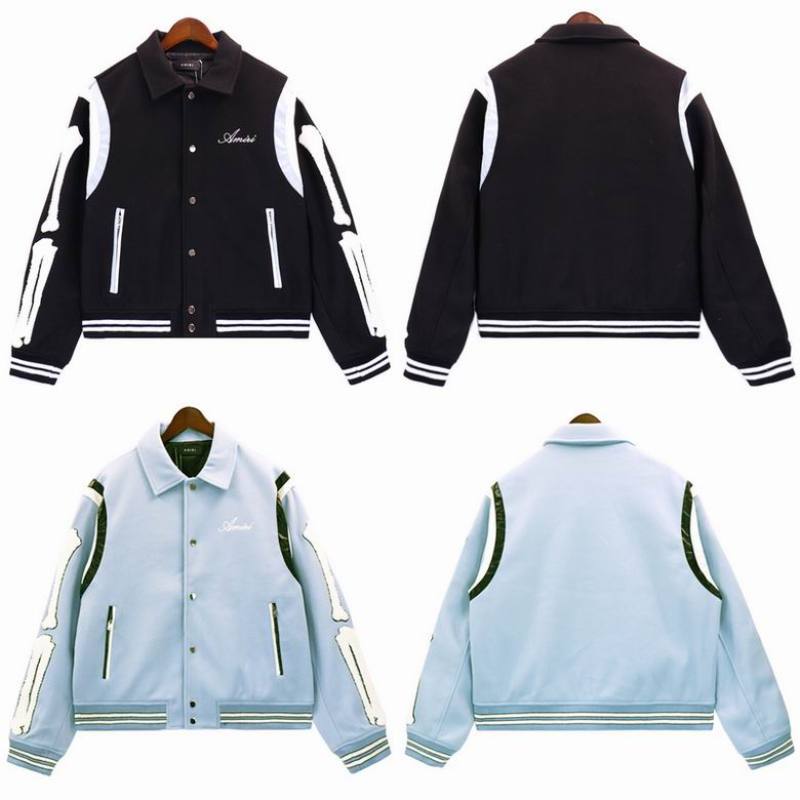 PKGoden Amiri Jacket Black and Sky Blue, brt9037