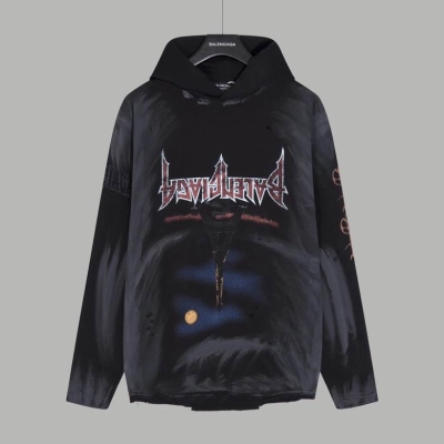 Balenciaga hoodie black,A0Tn90 01