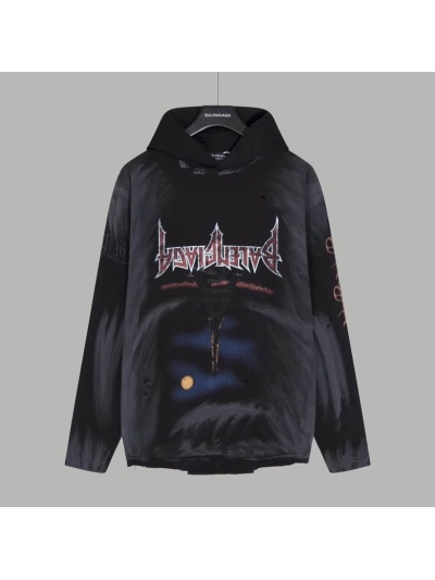 Balenciaga hoodie black,A0Tn90 01