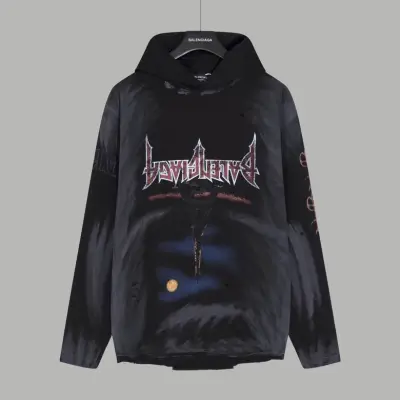 Balenciaga hoodie black,A0Tn90 01