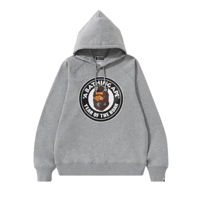BAPE Year Of The Boar Pullover Hoodie Grey 1I20 115 004 01