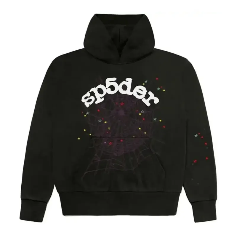 Black Sp5der Worldwide Hoodie