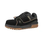 Louis Vuitton Trainer Maxi Black Brown Suede 1ABM30