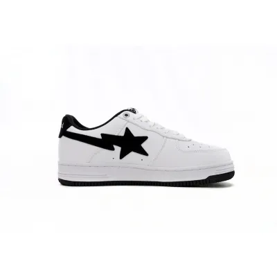 Special Sale A Bathing Ape Bape Sta Low White And Black Tick,1173-191-912 01