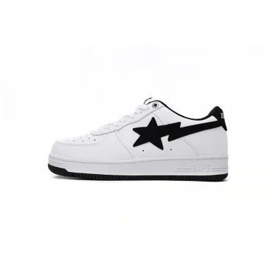 Special Sale A Bathing Ape Bape Sta Low White And Black Tick,1173-191-912 02