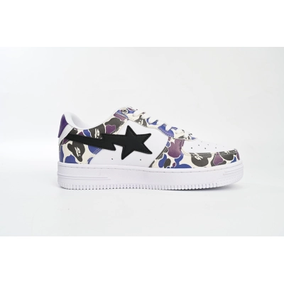 Special Sale A Bathing Ape Bape Sta Low White Purple Color Spray,1J22 291 004 01