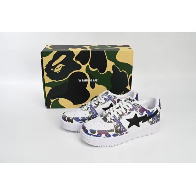 Special Sale A Bathing Ape Bape Sta Low White Purple Color Spray,1J22 291 004 02