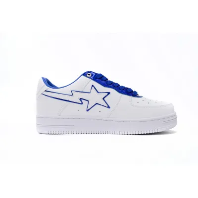 Special Sale A Bathing Ape Bape Sta Low White and Blue Border,1J30-191-017 01