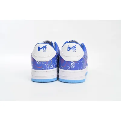 Special Sale A Bathing Ape Bape Sta Low Black Blue Color Spray Painting,1H73 191 913 02