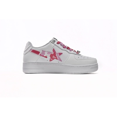 Special Sale A Bathing Ape Bape Sta Low White Red Camouflage 1H20-191-045 01