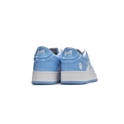 Special Sale A Bathing Ape Bape Sta Low White Blue 1M70-191-001 02
