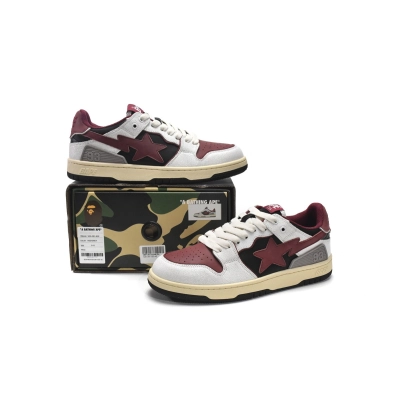 PKGoden A Bathing Ape Bape Sta Low Red Grey,1I20-291-020 02