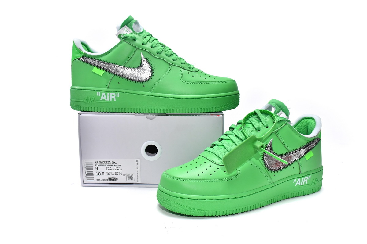 PKGoden Air Force 1 Low Off-White Light Green Spark,DX1419-300