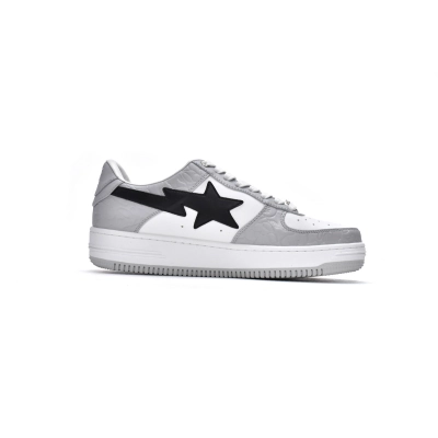 PKGoden A Bathing Ape Bape Sta Low White Grey Black,1G70-109-0004 01