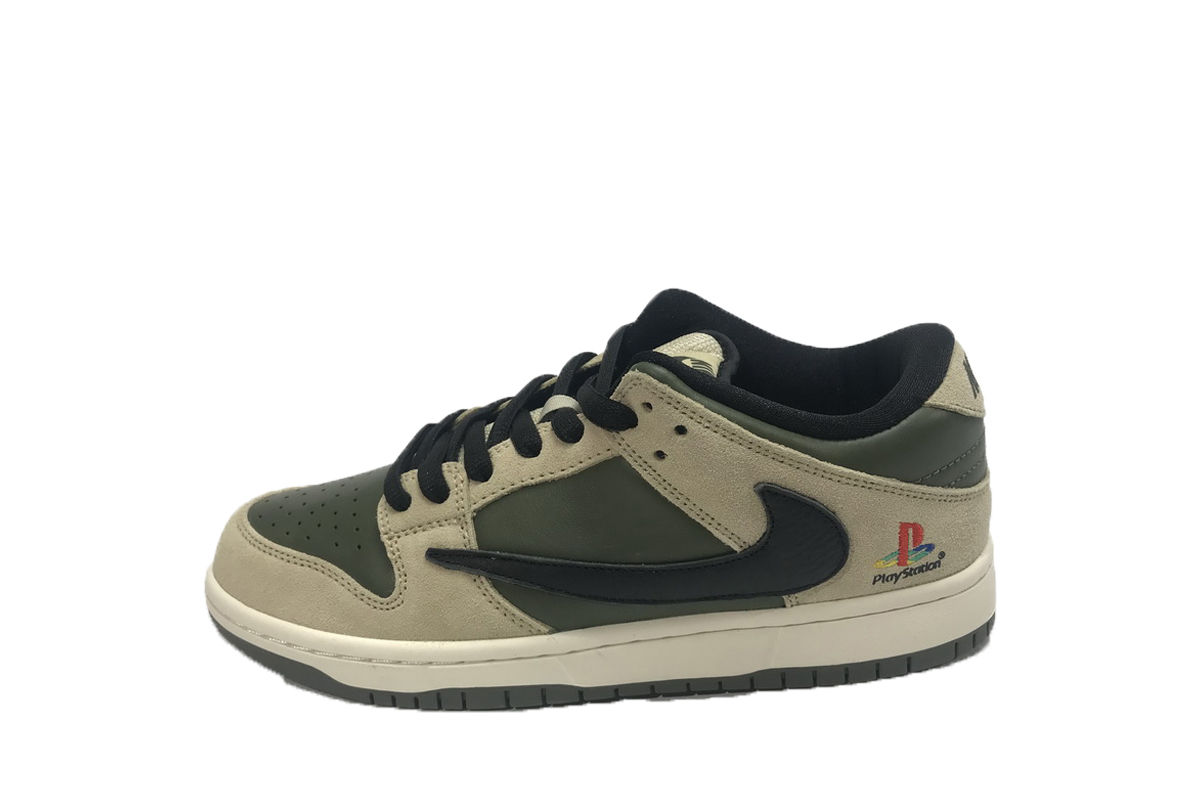 PKGoden Dunk Low SP Travis Scott PlayStation Beige Green,CU1726-100