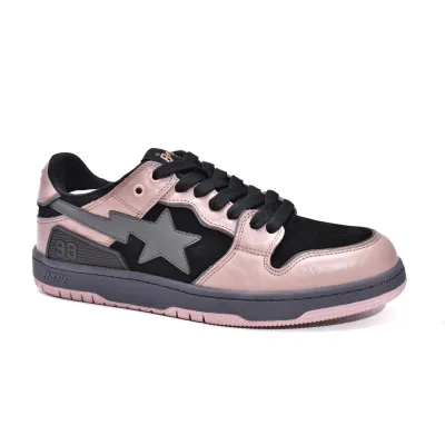 PKGoden A Bathing Ape Bape Sk8 Sta Low Black Pink,1G70-109-0011 01