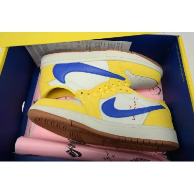  PK Travis Scott x Air Jordan 1 Low  'Canary' DZ4137-700 02