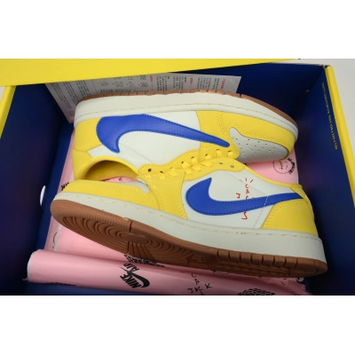 PK Travis Scott x Air Jordan 1 Low  'Canary' DZ4137-700 02
