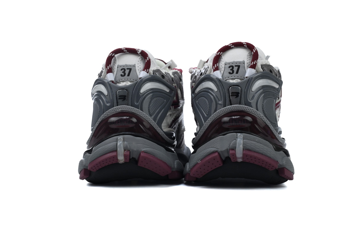 Balenciaga 7th Runner White Wine Red 677403 W3RB3 9069