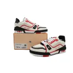 LOUIS VUITTON Trainer Black White Red