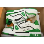 LOUIS VUITTON Trainer White Green