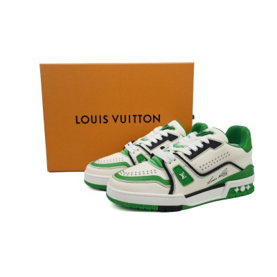 PK LOUIS VUITTON Trainer White Green 02