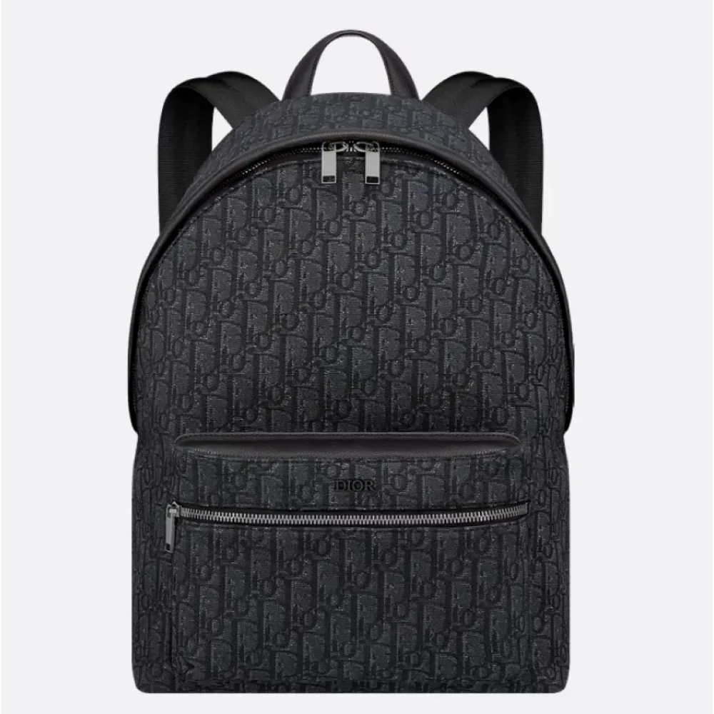 rider backpack beige and black D*or oblique jacquard