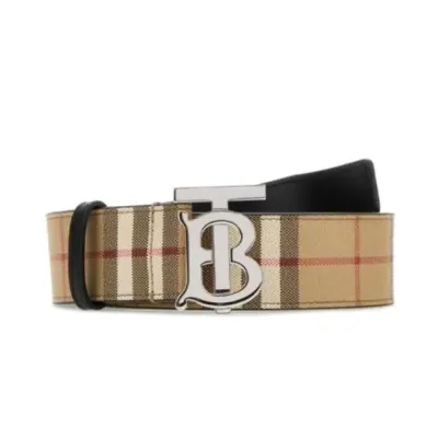 Burberry Leather Belt Men Brown 01
