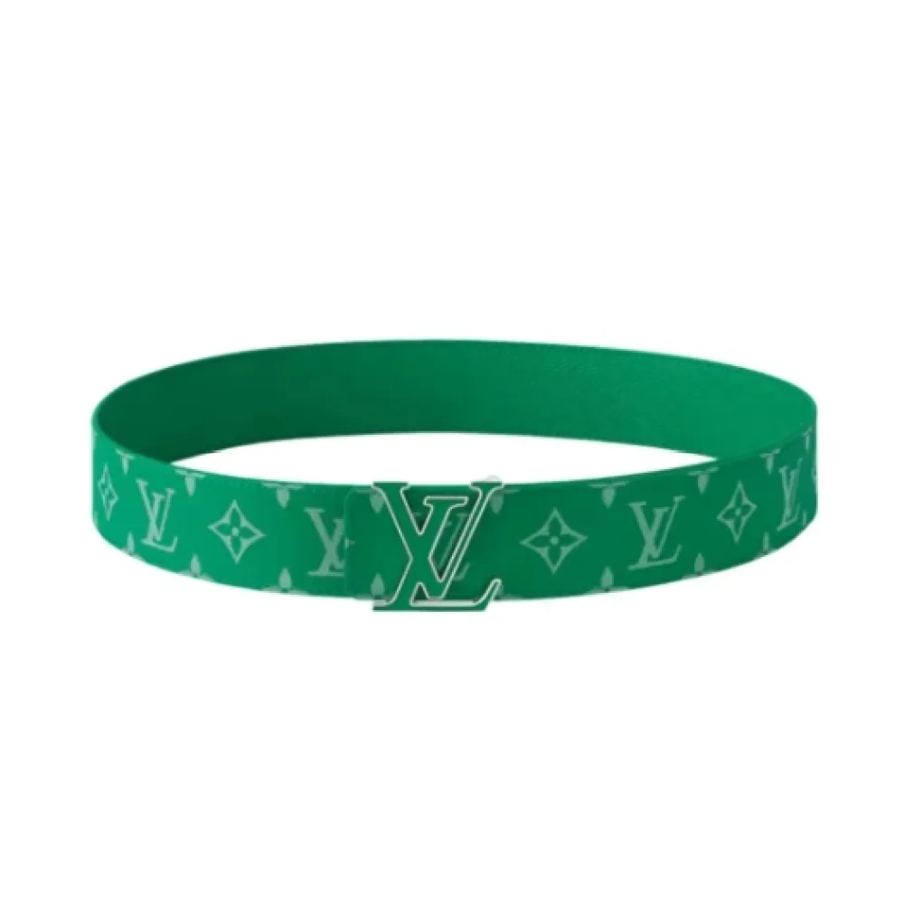Louis Vuitton 'LV Initiales’ onogram Belt Green