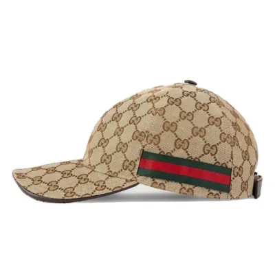 Gucci Original GG Canvas Baseball Hat with Web 02