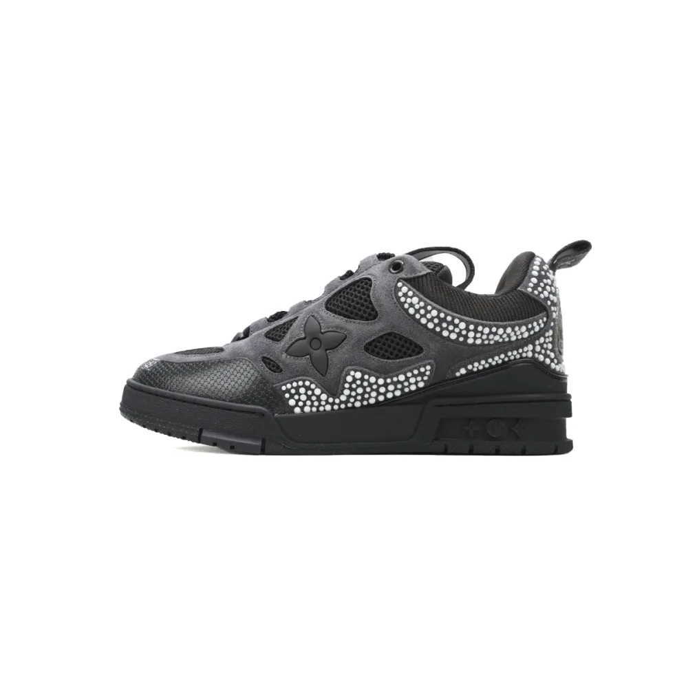 PKGoden LOUIS VUITTON Trainer Skate SK8 Black Grey White Diamond