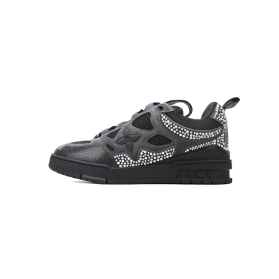PKGoden LOUIS VUITTON Trainer Skate SK8 Black Grey White Diamond 01