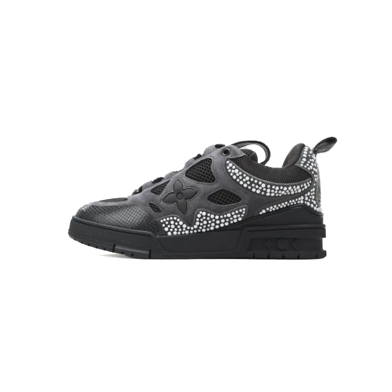 PKGoden LOUIS VUITTON Trainer Skate SK8 Black Grey White Diamond