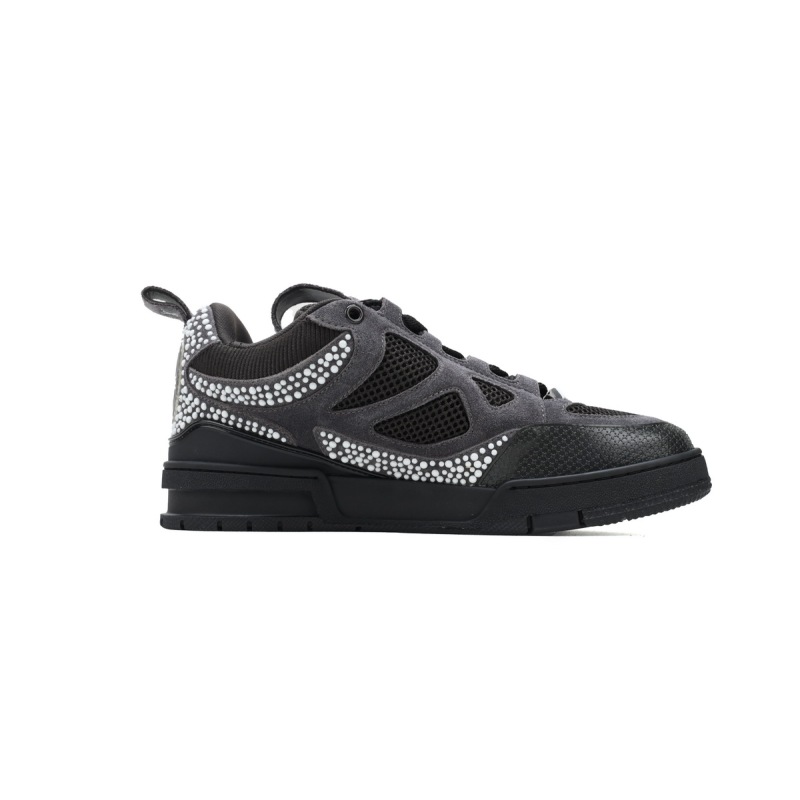 PKGoden LOUIS VUITTON Trainer Skate SK8 Black Grey White Diamond