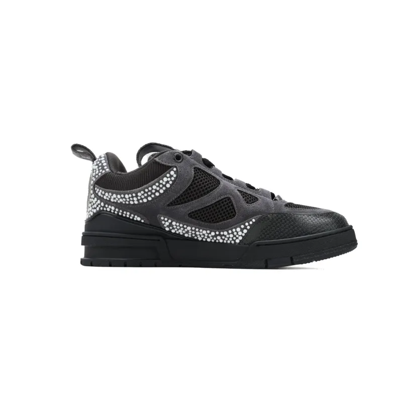 PKGoden LOUIS VUITTON Trainer Skate SK8 Black Grey White Diamond