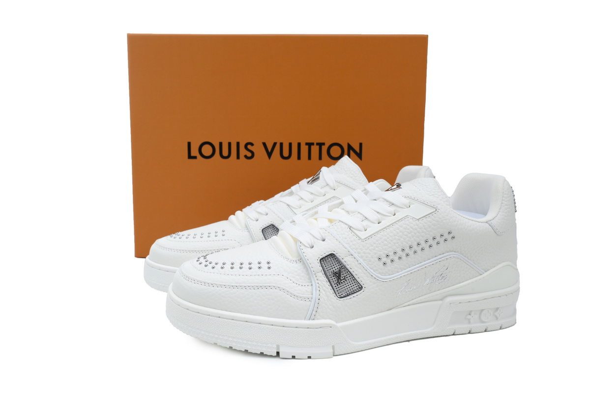 PKGoden LOUIS VUITTON Trainer White rivet