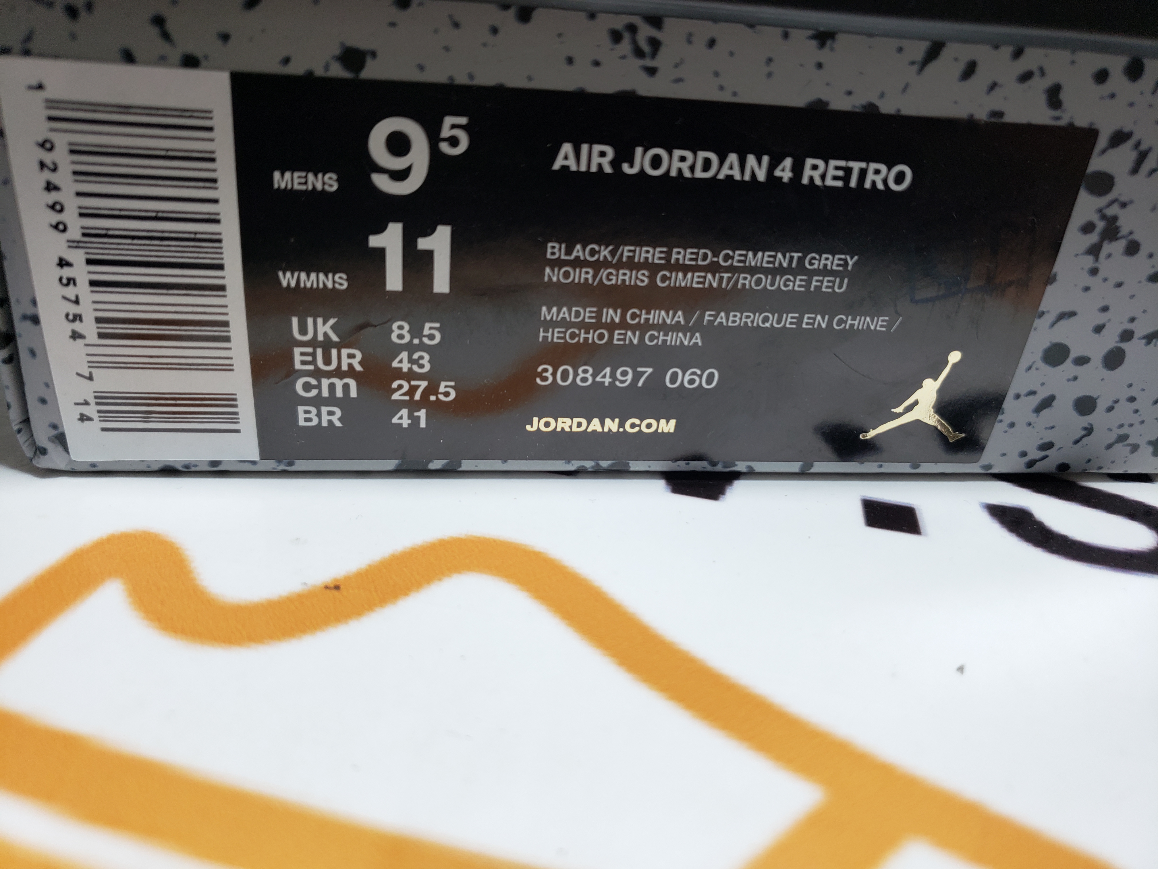 PKGoden Jordan 4 Retro Bred (2019) 308497-060