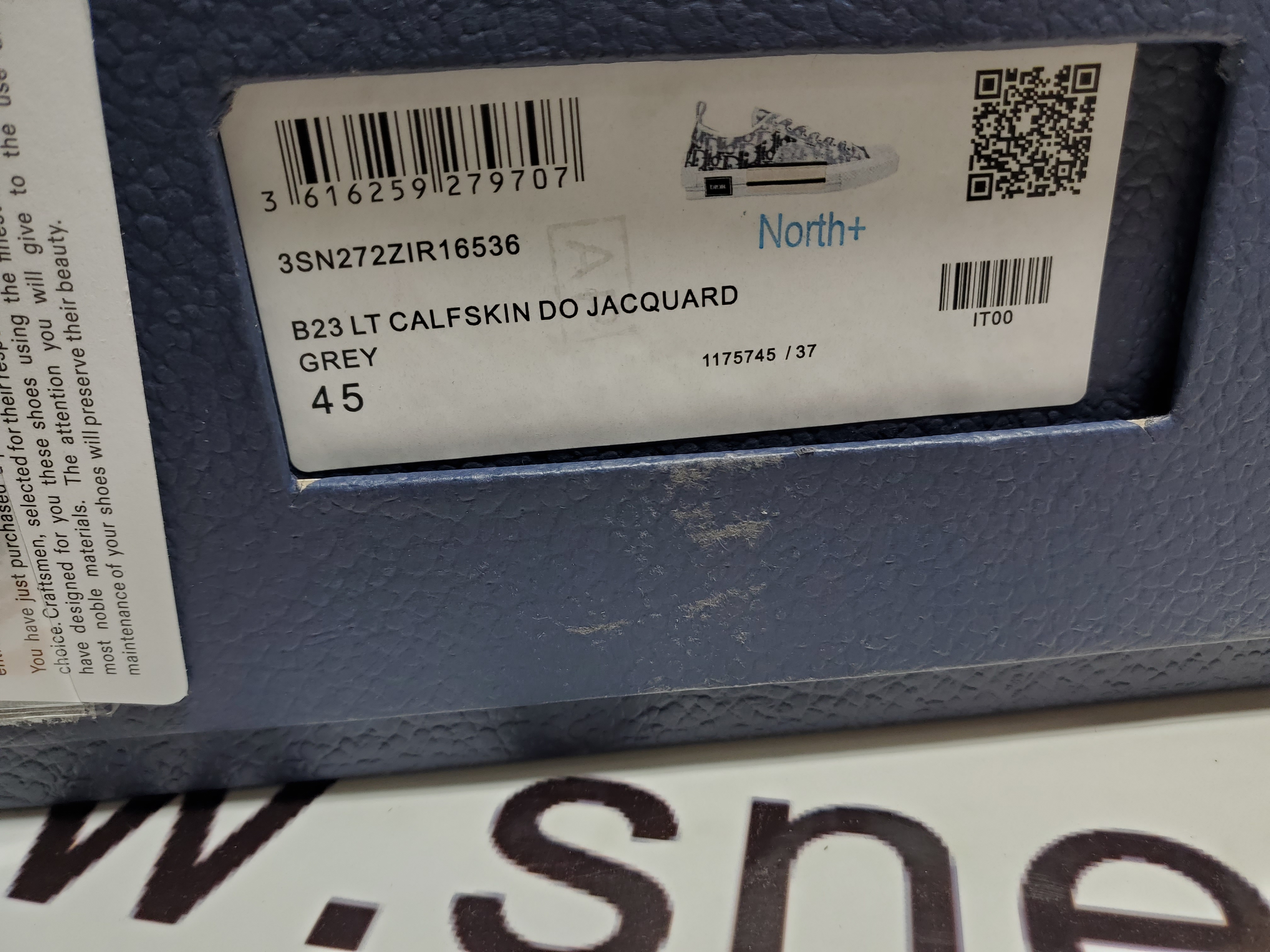 PKGoden  Dior B23 HT Oblique Transparency Low H565 White Black