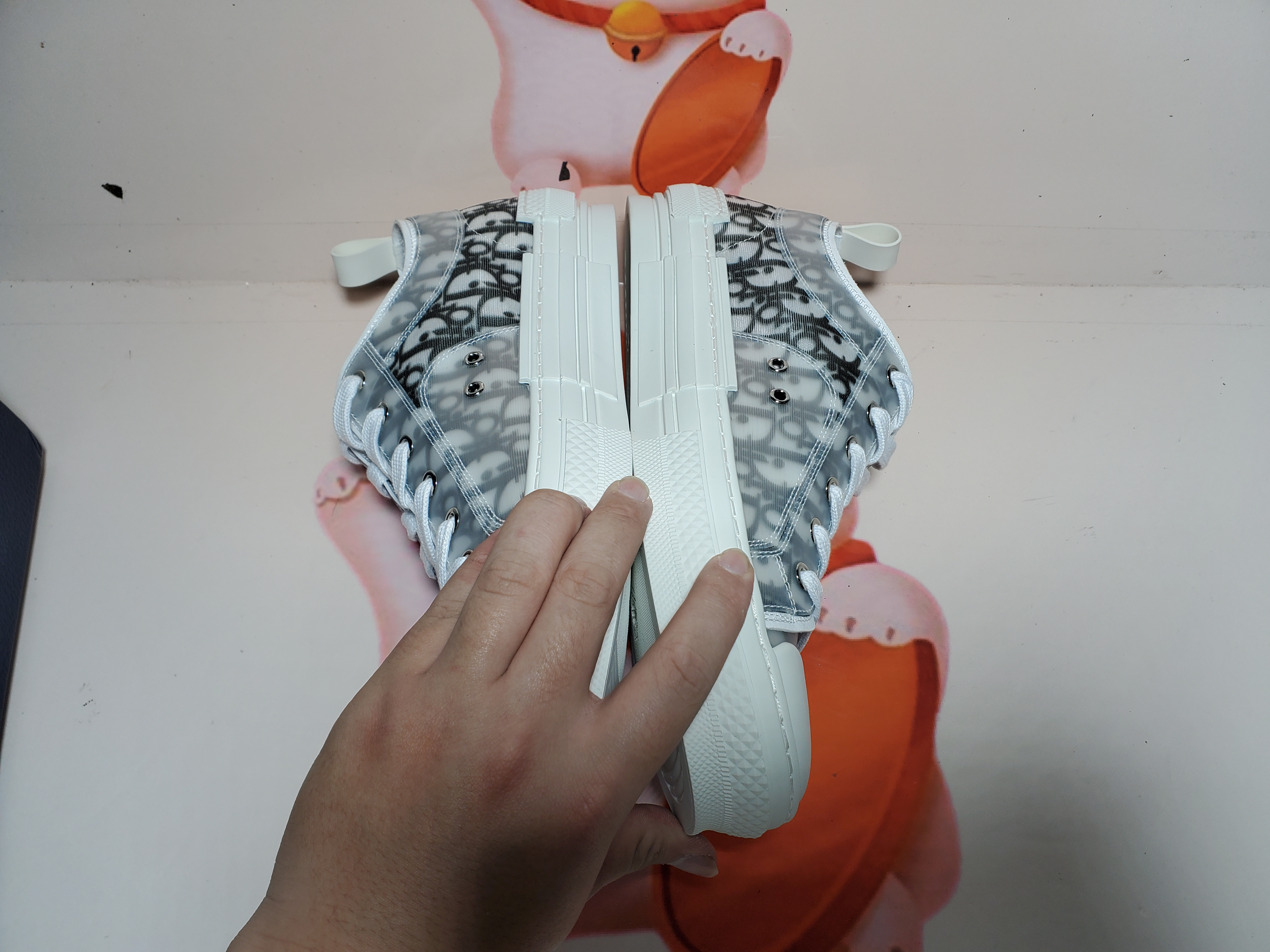 PKGoden  Dior B23 HT Oblique Transparency Low H565 White Black