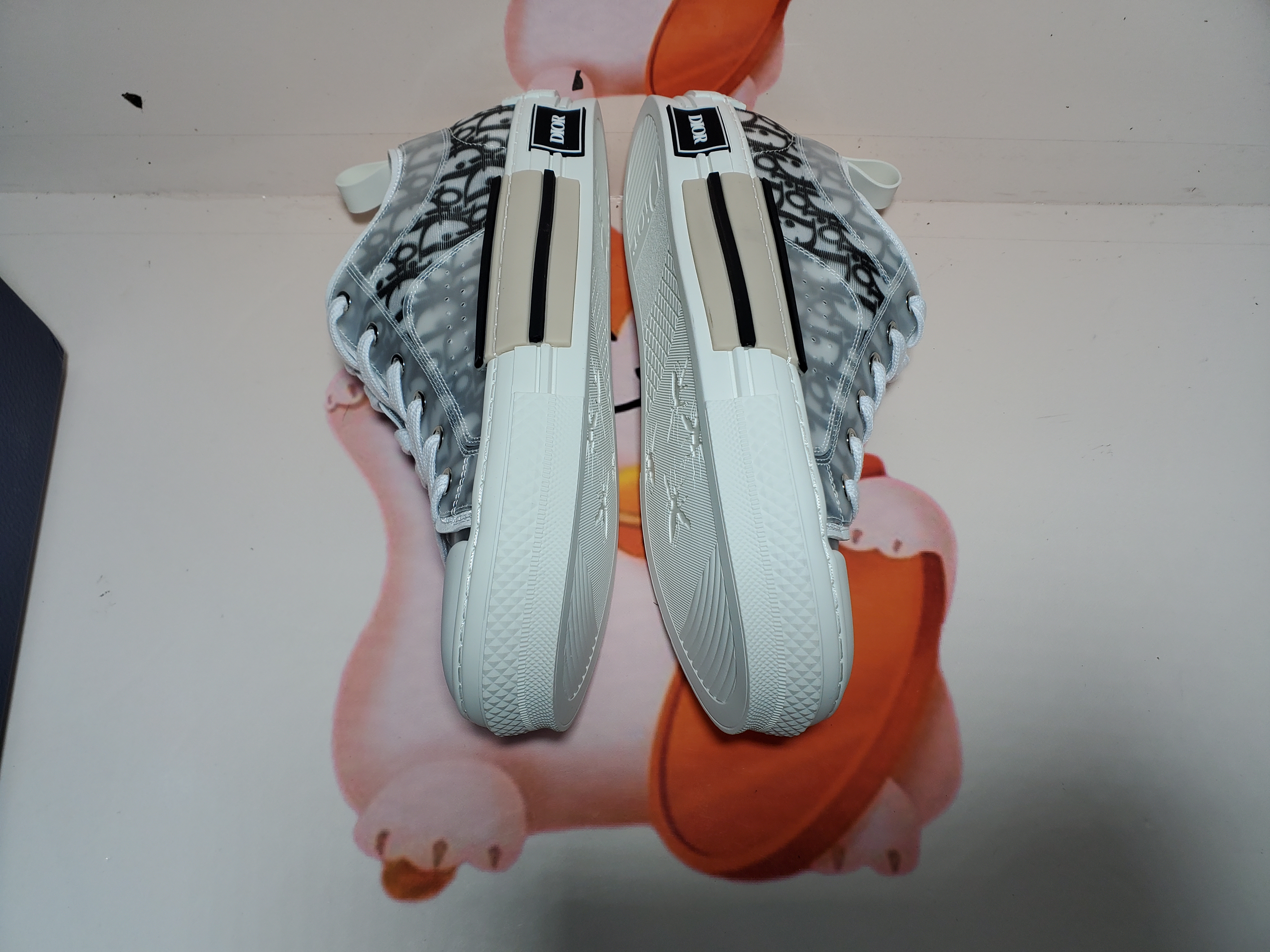 PKGoden  Dior B23 HT Oblique Transparency Low H565 White Black