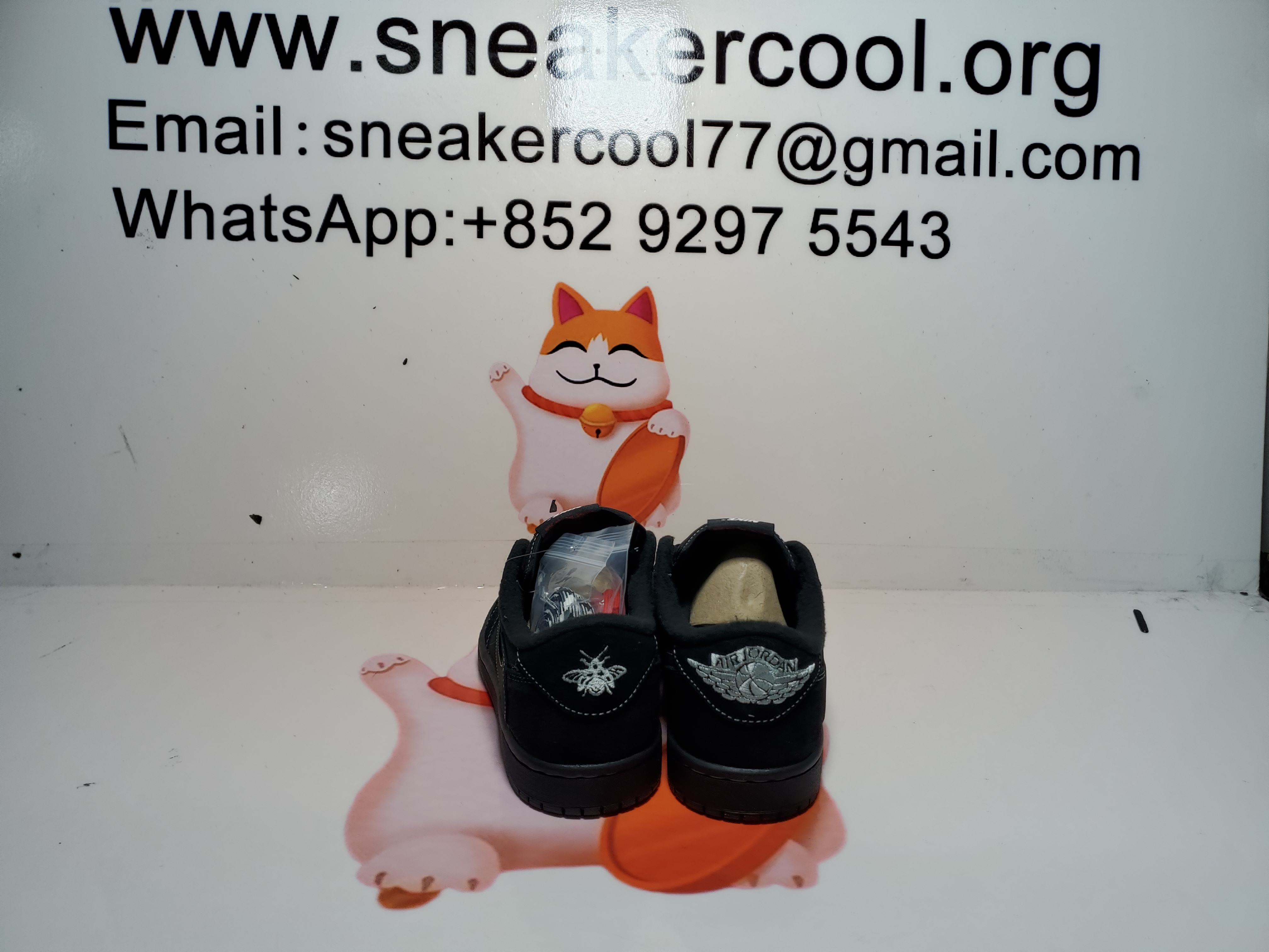 PKgoden Travis Scott x Jordan 1 Low Black Phantom DM7866-001