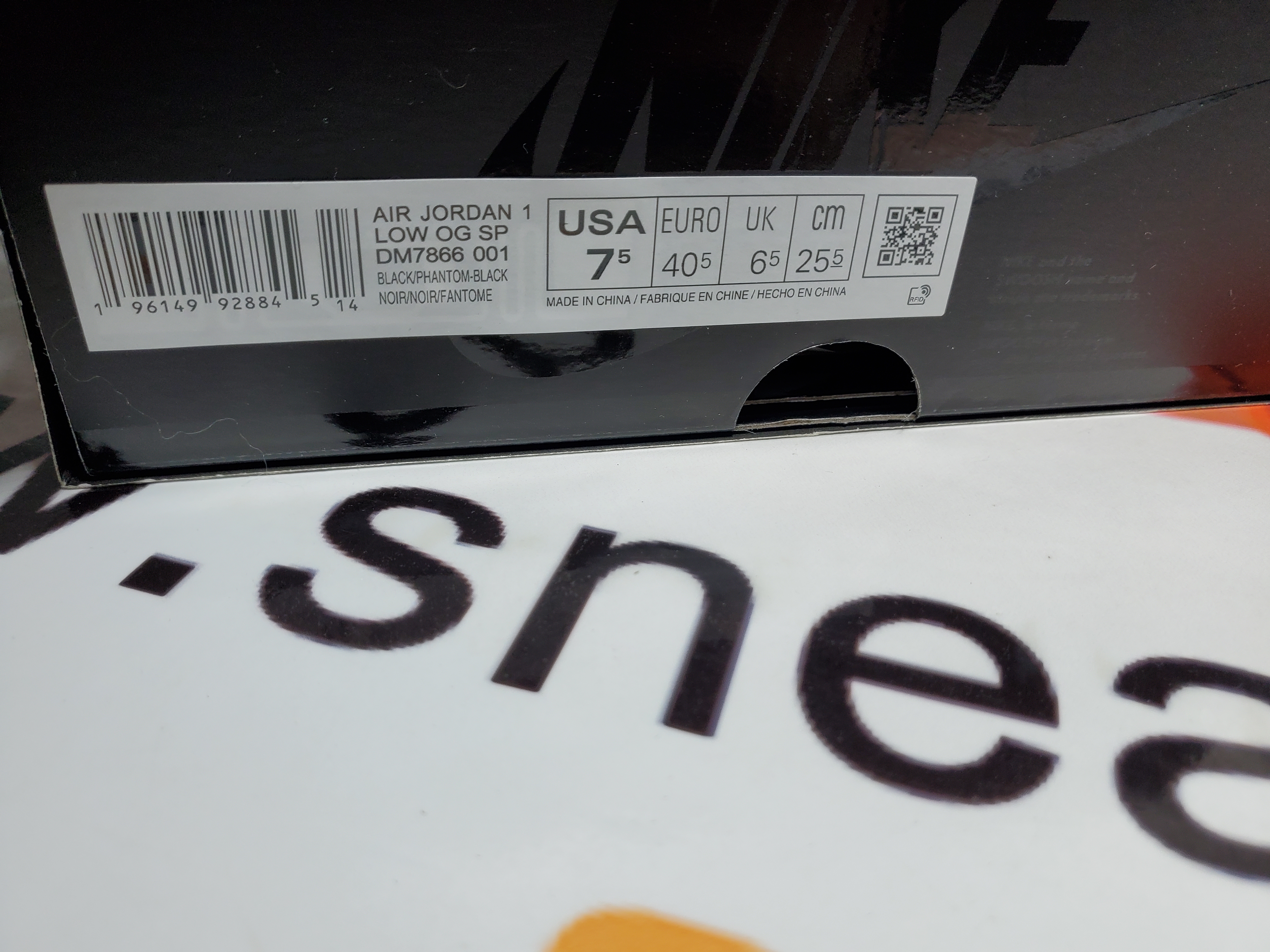 PKgoden Travis Scott x Jordan 1 Low Black Phantom DM7866-001