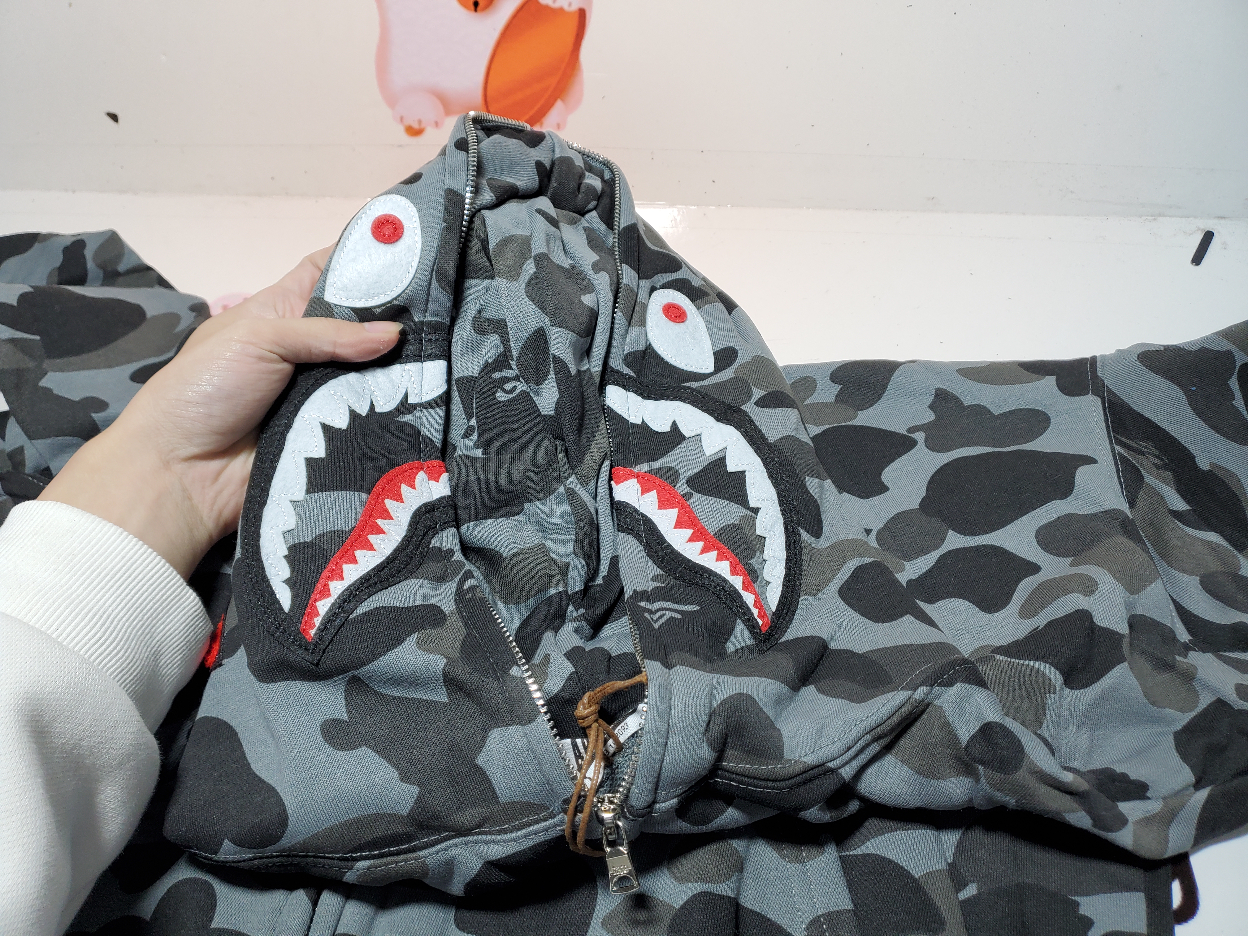 BAPE Color Camo Shark Full Zip Hoodie Black 1J20 115 003